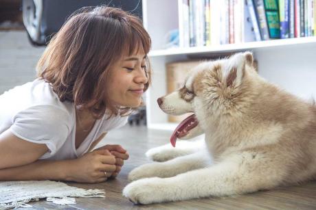 Vrouw met hond